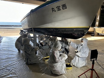 船をきれいに！