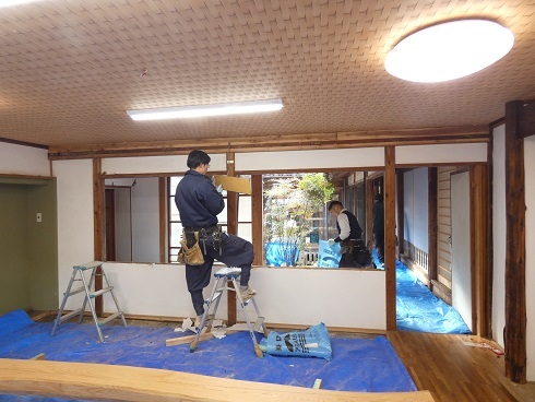 浜松市細江　　真言宗　長楽寺様　ケヤキの梁