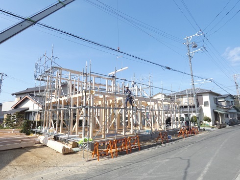 袋井市　O邸様　建前　上棟式　　おめでとうございました。　(笑)