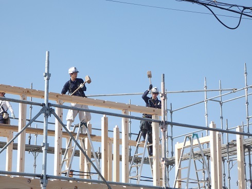 袋井市　O邸様　建前　上棟式　　おめでとうございました。　(笑)
