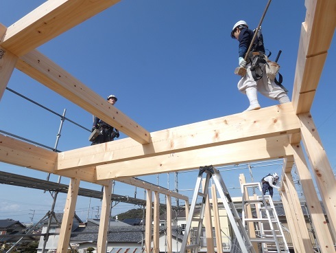 袋井市　O邸様　建前　上棟式　　おめでとうございました。　(笑)