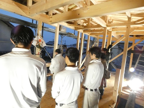 袋井市　O邸様　建前　上棟式　　おめでとうございました。　(笑)