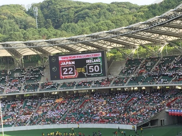ラグビー観戦INエコパ