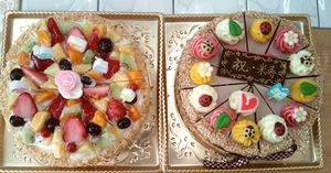 今日はケーキが6台