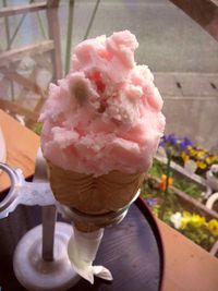 桜もちのジェラートができました。