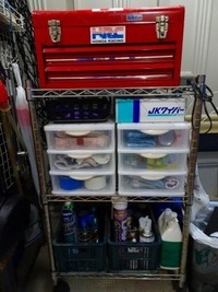 ガレージ内の整理整頓