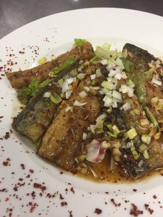 秋刀魚の薬味ソースかけ　登場