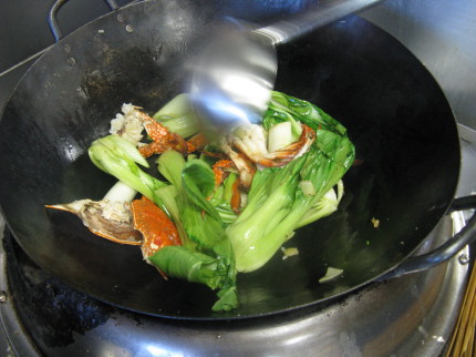浜名湖産青のりとかにの青梗菜煮込み