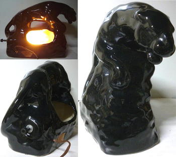 Black Panther ブラックパンサー 黒豹 TV ランプ 置物 50's Vintage l