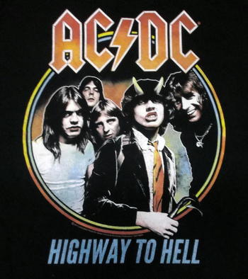 AC/DC Ｔシャツ エーシーディーシー HIGH VOLTAGE (GLOW) 正規品 ACDC ロックTシャツ