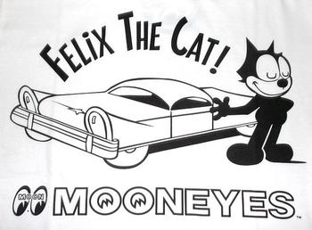 Felix The Cat フィリックス ムーンアイズ Tシャツ My Car 入荷 アメキャラ L Wowsville Mumbles