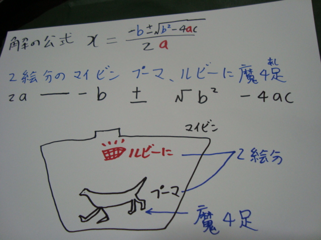 解の公式 覚え方 語呂合わせ 天才村木の勉強道場