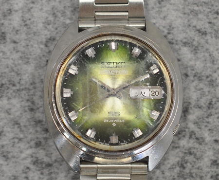 SEIKO】1973年製のセイコー5アクタスのガラス交換 l 島田市☆村松時計 