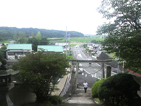 五社神社石垣の石が気になる