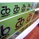 CB WORKSステッカーラミネート加工♪