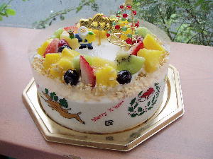 クリスマスケーキの試作です。