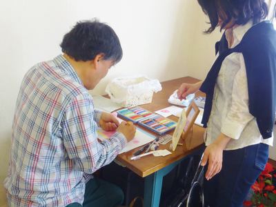●紫陽花のパステルアート、たくさん咲きました♪