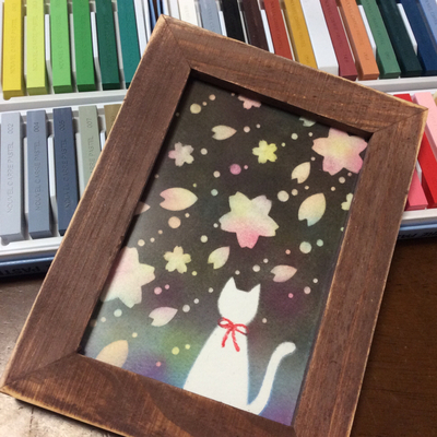 ●夜桜にゃんこがたくさん！！