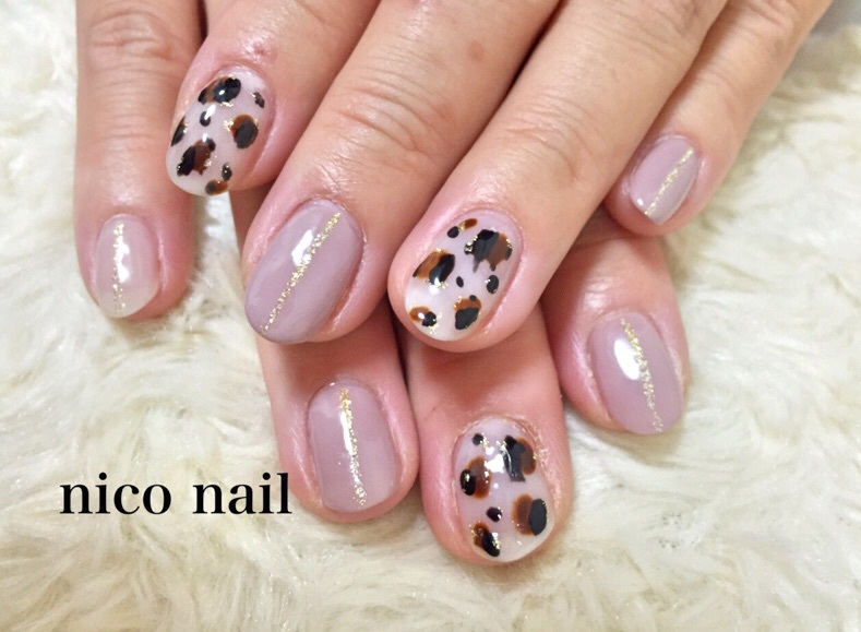 浜松市 中区 ネイルサロン Nico Nail ニコネイルのブログ 初秋のヒョウ柄ネイル