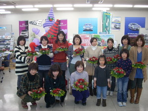 静岡店クリスマスリース作り☆