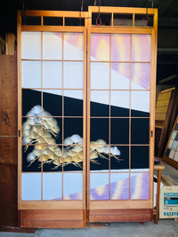 店頭のカラー障子