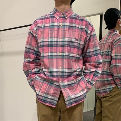 ノースフェイスパープルレーベル Madras B.D. Work Shirt-