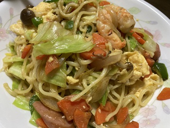 あごだし醤油焼きそば♪