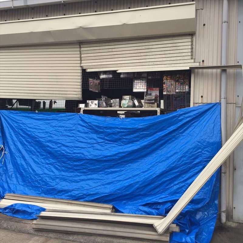 御前崎市台風被害応急処置