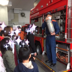 長田校、消防署見学へ