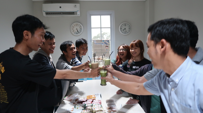 今日は WaGoMu スタッフ全員で「Matcha Latte Party」！＠うまい、おいしい、最高！！