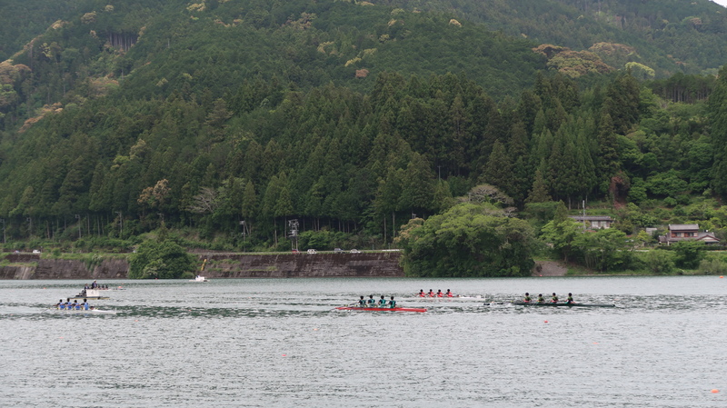 第67回 静岡県高校総体 ボート競技、明日12:00から決勝です@天竜ボート場