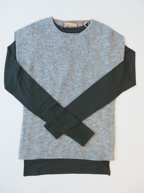 ミラノの粋、カシミアタッチのストレッチTops