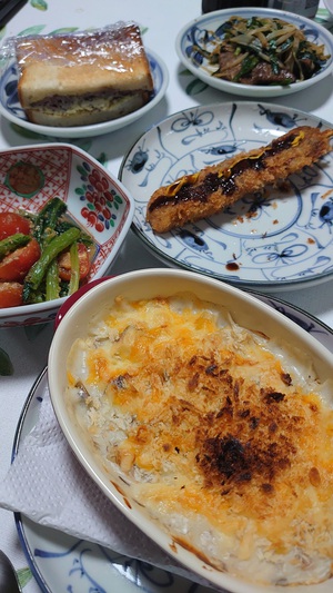 鯖缶グラタン