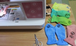立体の魚（手の平サイズ）布で制作