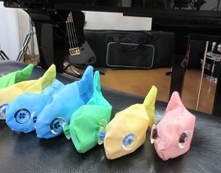 立体の魚（手の平サイズ）布で制作