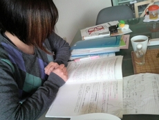 赤ちゃんと一緒にお勉強☆