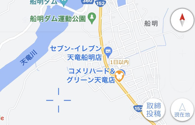 交通取り締まり情報！静岡県浜松市天竜区船明