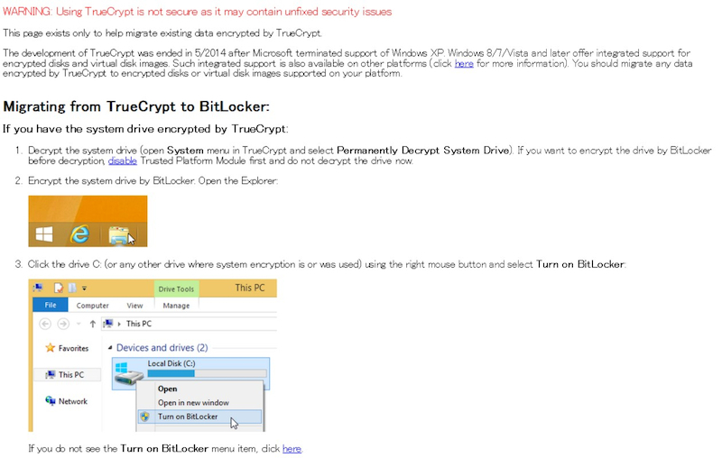 TrueCrypt どうなる？