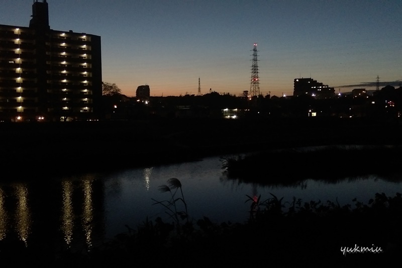 息子と6キロ夕焼けジョギング