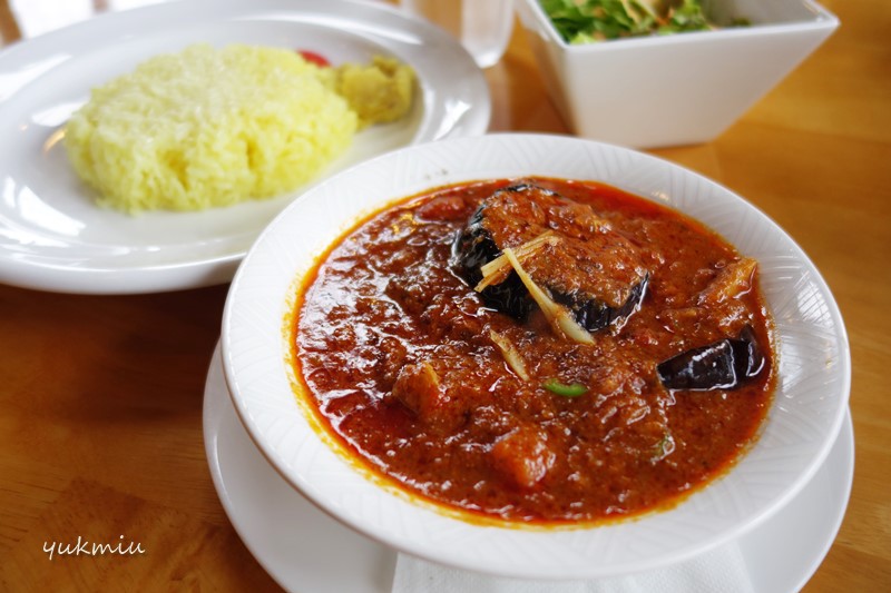 印度カレー mana で夏やさい大辛カレー！やっぱ茄子かな！