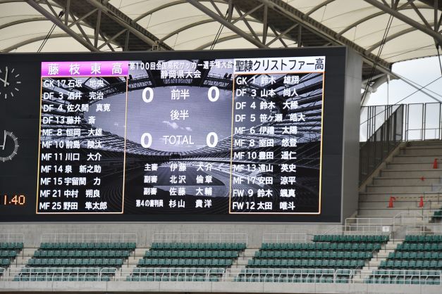聖隷高校サッカー部　選手権　準決勝　vs 藤枝東