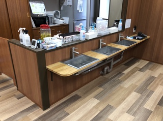 洗面用ビルトインシンクTOP新設工事！