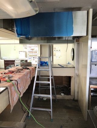 社員食堂の業務用排気工事！