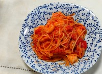 ほったらかし料理♪シーフードトマトパスタ