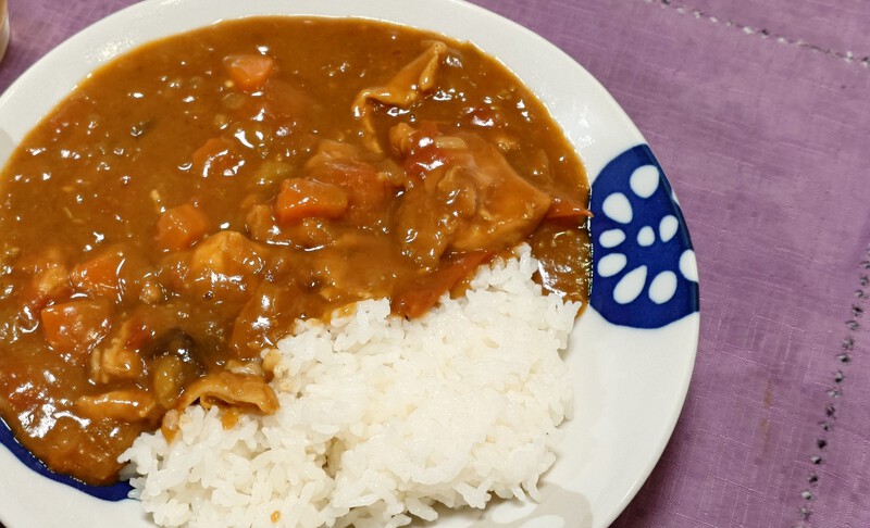 庭のカナヘビと、無水カレー