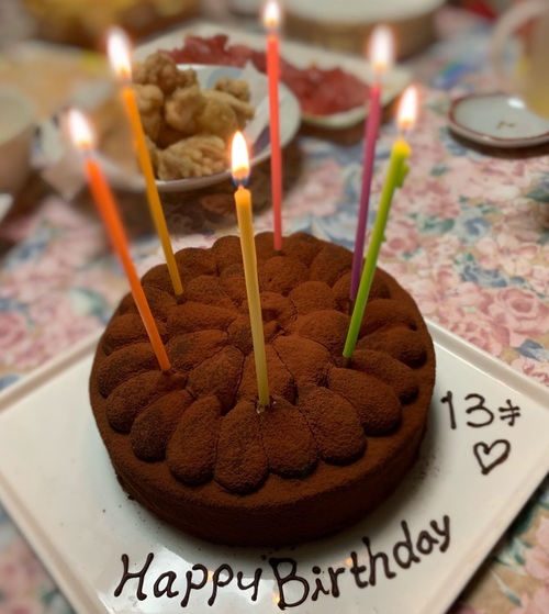 浜松　お誕生日　チョコレートケーキ