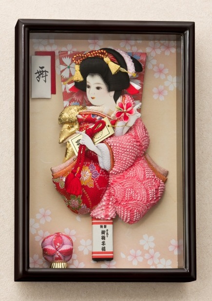 羽子板,壁掛け,はごいた,額入り