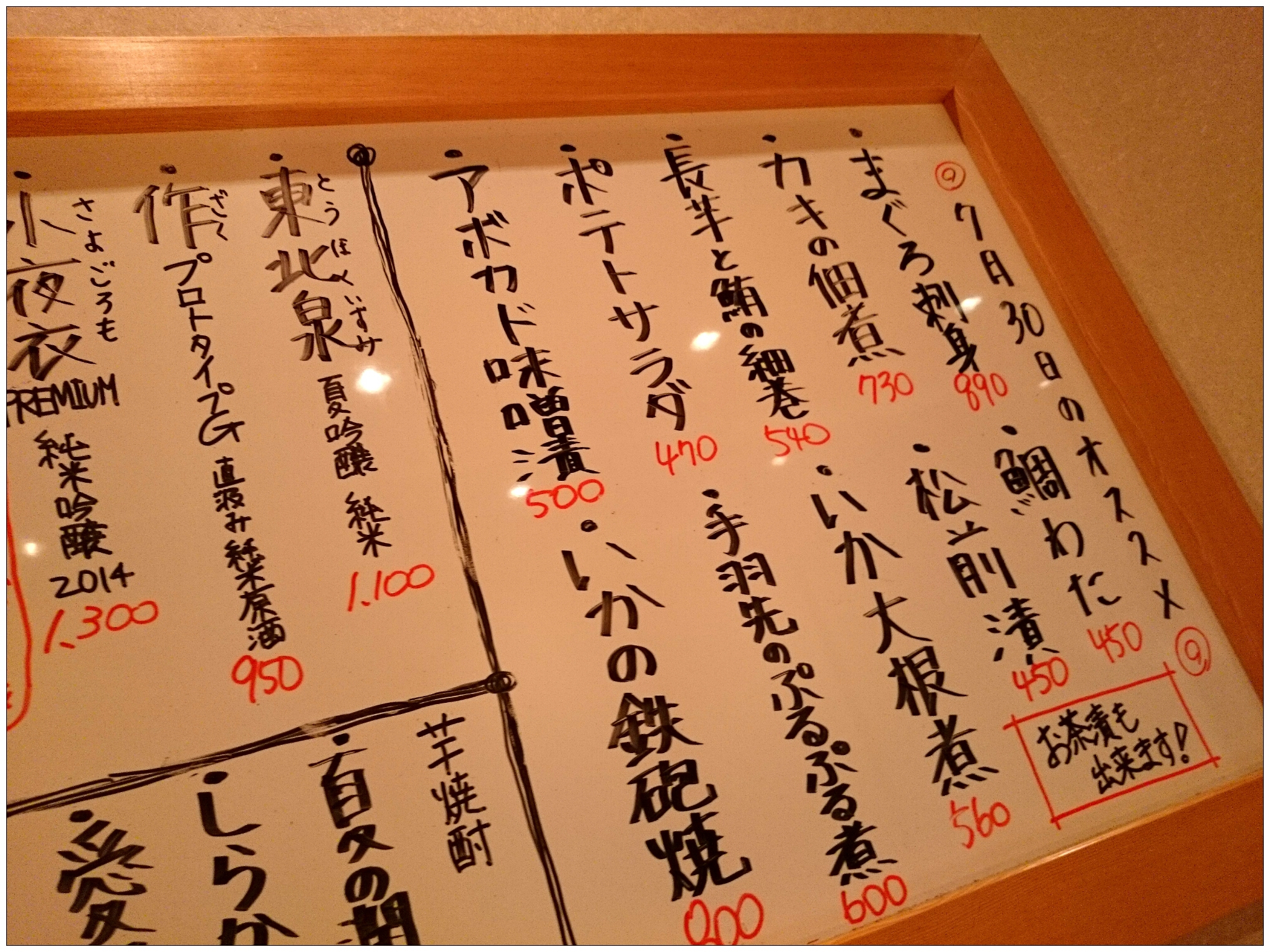 今日のメニュー