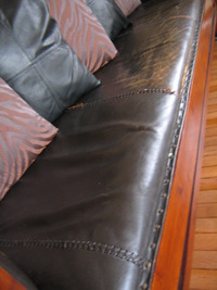革張りソファの張り替え　完了～豚革を使ってソファの張替をしました～