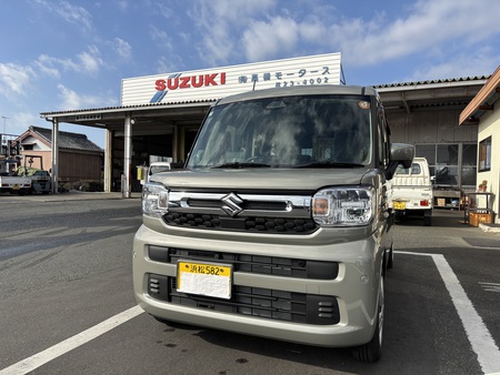 モスグレーのスペーシア納車　#スズキ　#スペーシア　#モスグレー　#モスグレーメタリック　#スズキコネクト